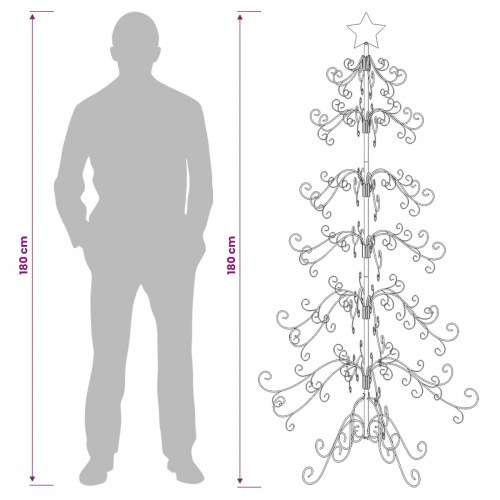 Metal juletræ KUOPIO 180 cm - hvid
