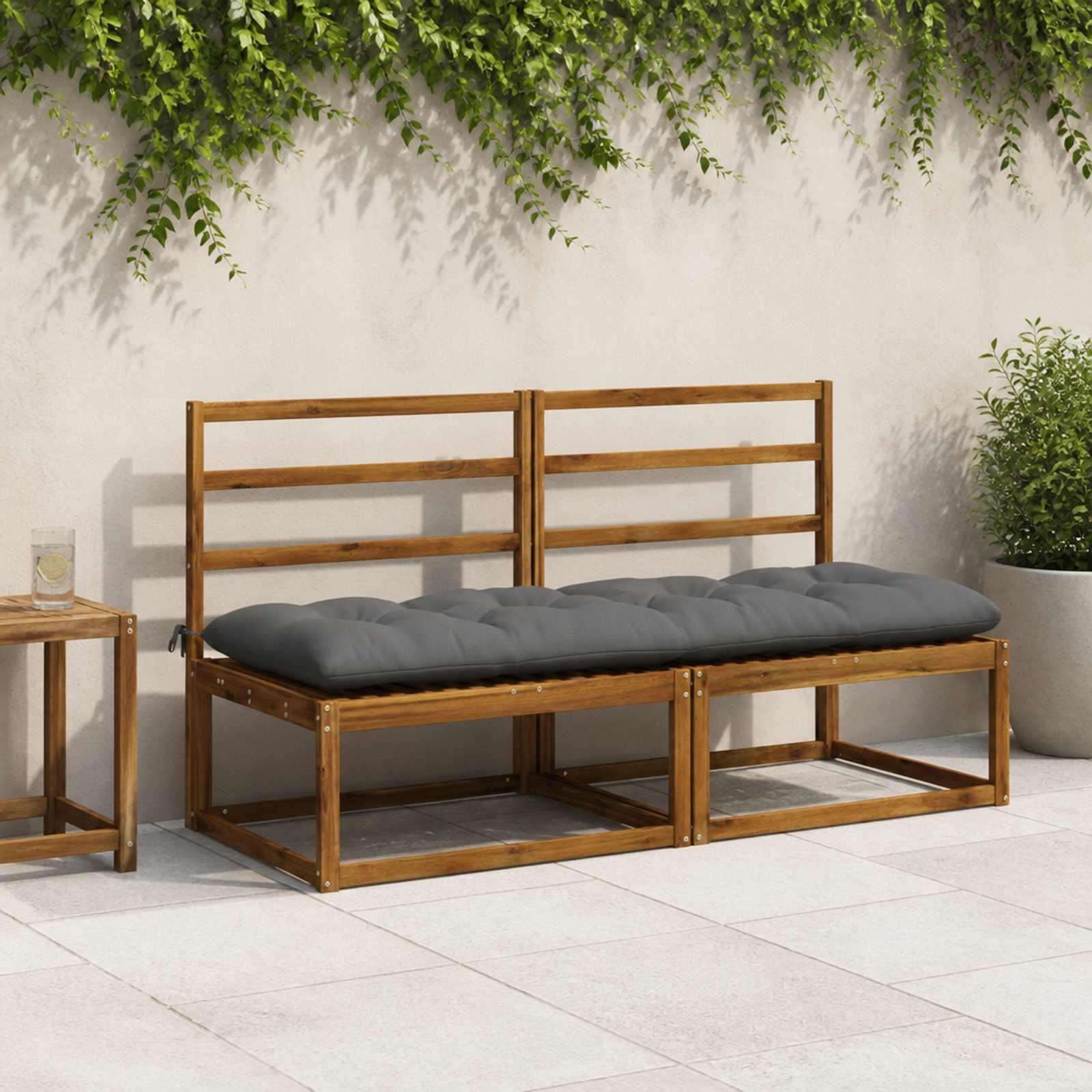 vidaXL Bænkpude VIANEN 100% polyester Grå 180 x 60 x 12 cm