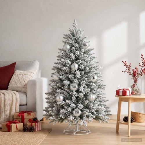 Julekuglesæt XXL 4 stk. - sølv, 20 cm