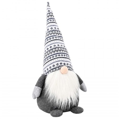 Stående julenisse grå 60 cm
