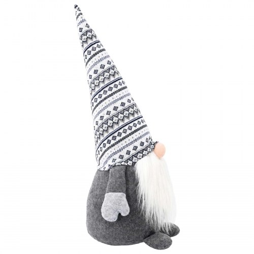 Stående julenissefigur - grå, 45 cm