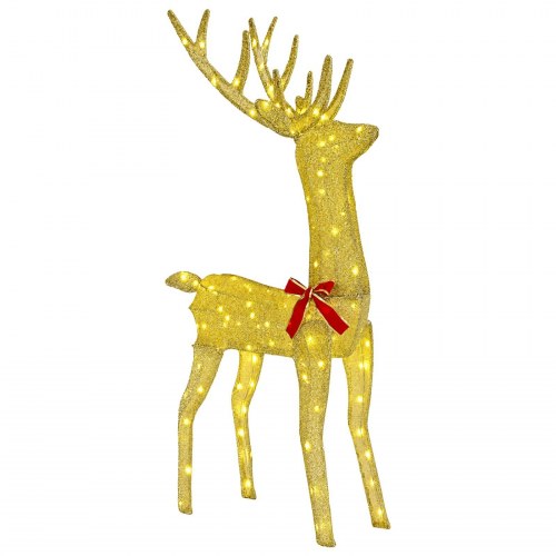 3D-julerensdyr LOVIISA med 140 LED'er - varm hvid, 70 x 26 x 128 cm