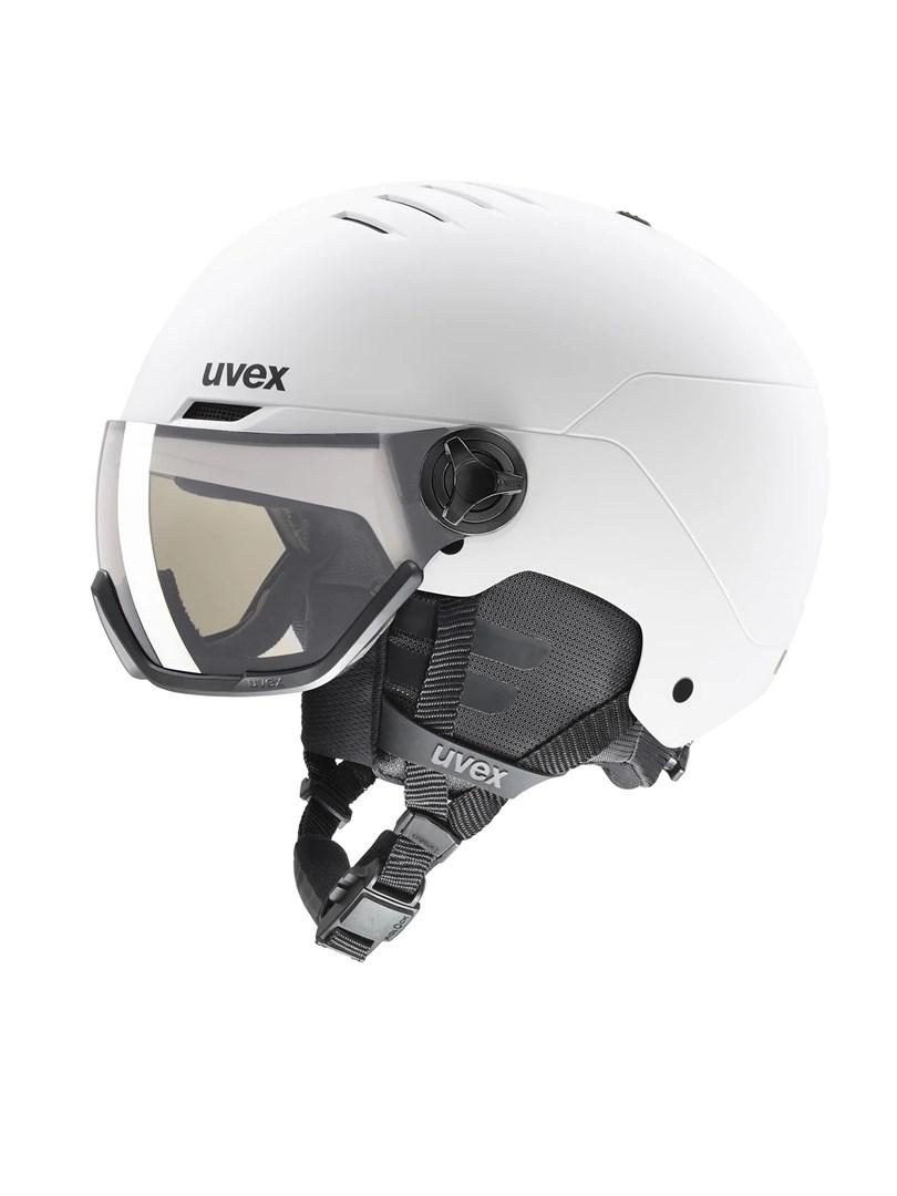 Skihjelm uvex Wanted Visor pro V WHITE MATT - 54-61 cm