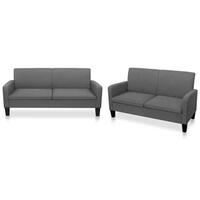 Sofasæt i 2 dele mørkegrå stof