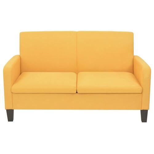 2 personers sofa stof gul