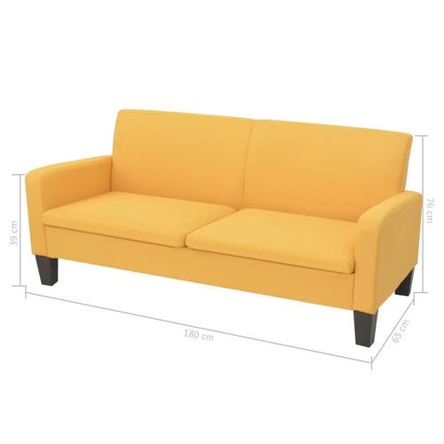 2 personers sofa stof gul