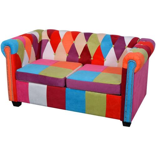 Chesterfield 2 personers sofa stof