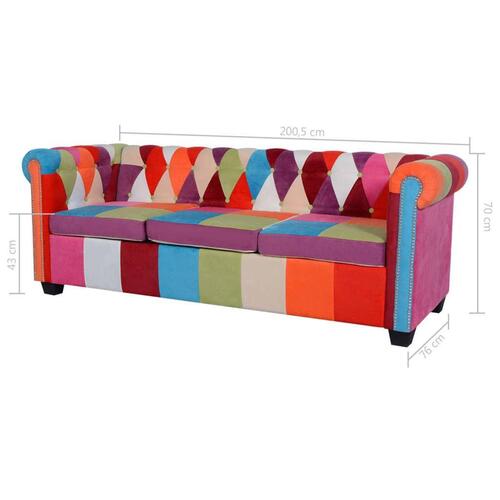 Chesterfield 2 personers sofa stof