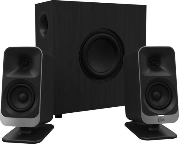 Klipsch ProMedia Lumina 2.1, 2.1 kanaler, PC/Laptop, Sort, Vekselstrøm, Kabel & trådløs