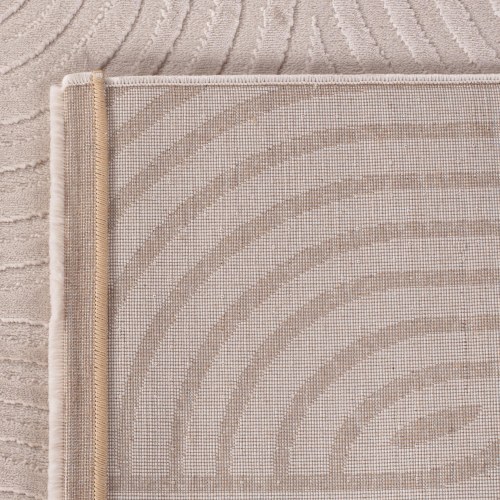 Kortluvet tæppe SAHARA 3D Design - beige, rektangulært