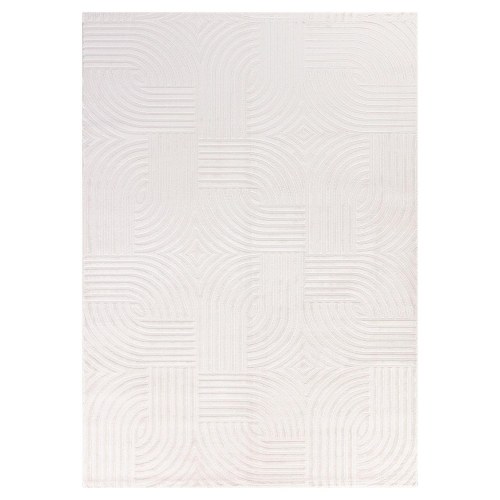 Kortluvet tæppe SAHARA 3D Design - creme