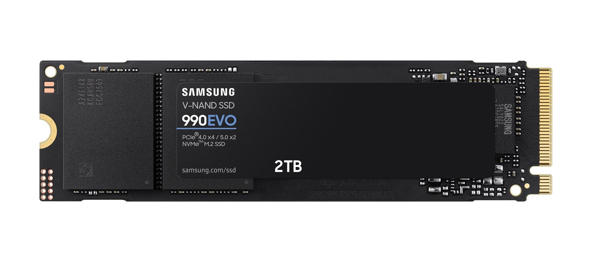 Samsung 990 EVO MZ-V9E2T0BW - SSD - krypteret - 2 TB - intern - M.2 2280 - PCIe 5.0 x2 (NVMe) - 256-bit AES - TCG Opal Encryption 2.0