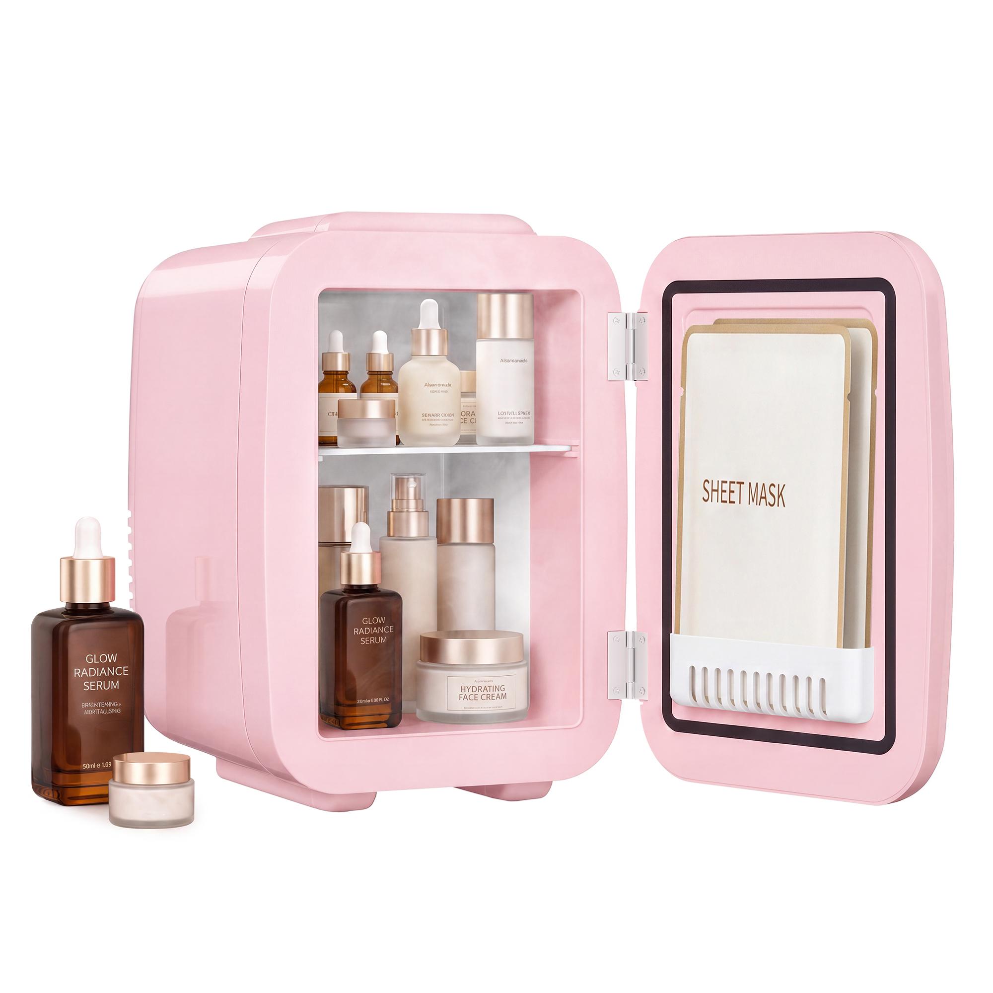 Mini køleskab 4 l med varme- og kølefunktion - pink