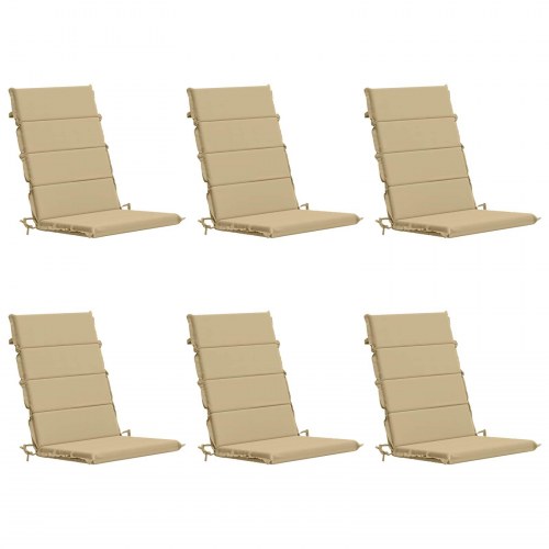 Højryggede stolehynder GEMERT - 6 stk., beige
