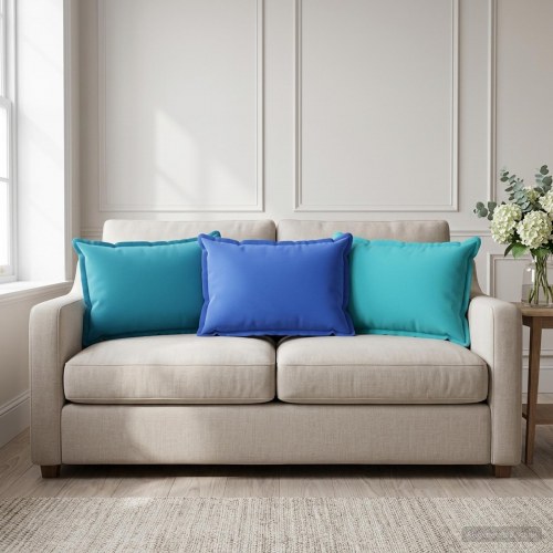 Pyntepuder HOUTEN 2 stk. - turkis 40 x 60 cm