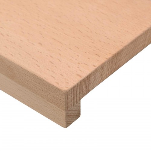 Vindueskarme i massiv bøg 2 stk. - naturfarvet 80 x 20 x 2 cm