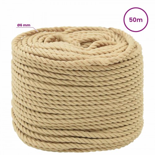 Universaltov 6 mm 50 m - naturfarvet PP