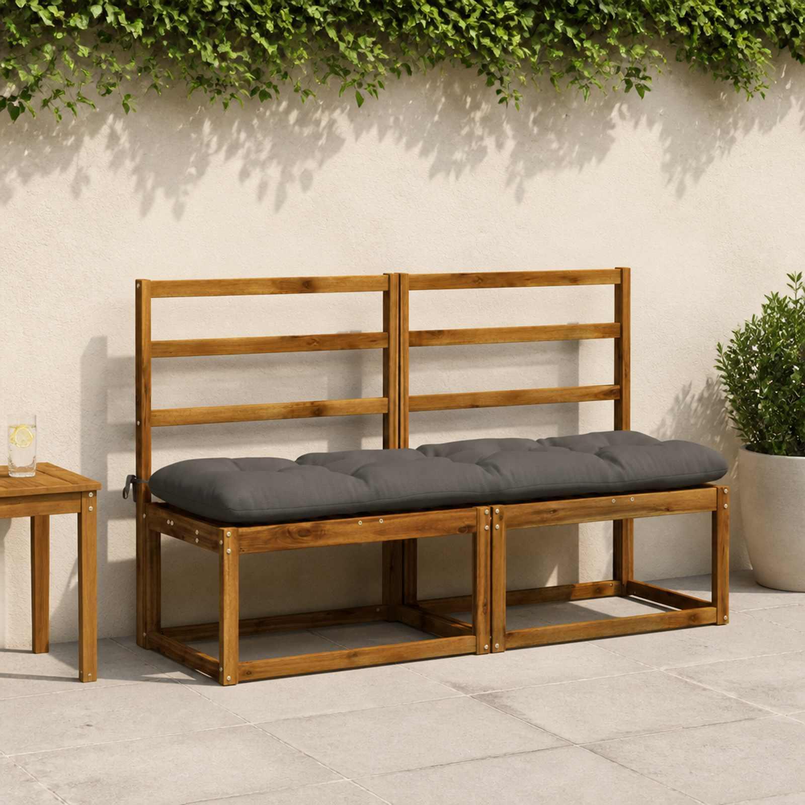 vidaXL Bænkpude VIANEN 100% polyester Grå 150 x 40 x 12 cm