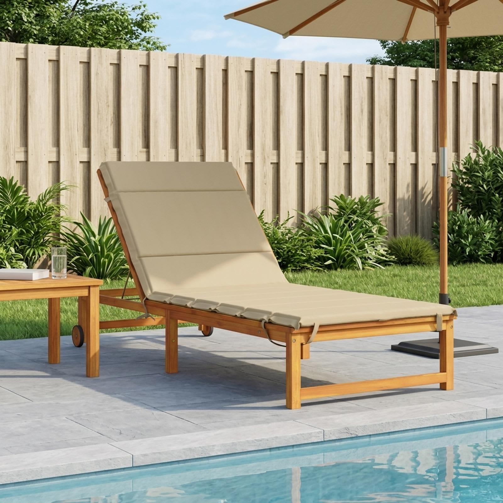 Solsengspude GEMERT - beige, 200 x 70 x 3 cm