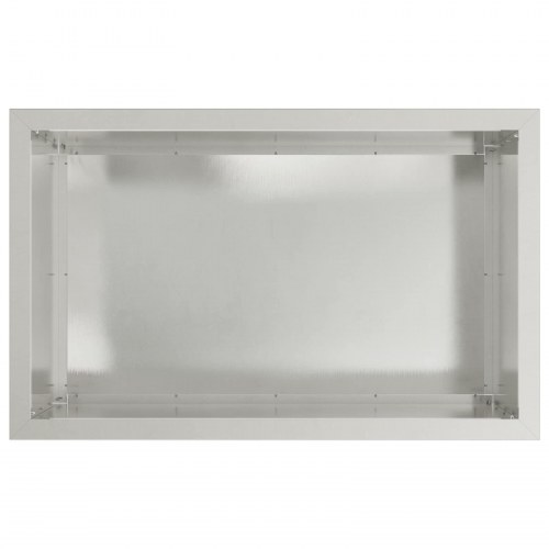 Plantekasse med LED i rustfrit stål - sølv 50 x 80 x 48 cm