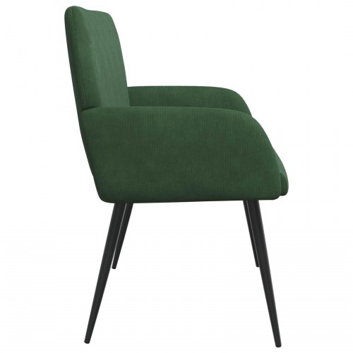 2-personers sofa i velourstof med metalben - mørkegrøn