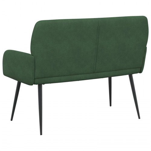 2-personers sofa i velourstof med metalben - mørkegrøn