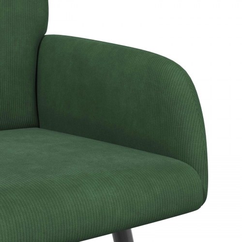 2-personers sofa i velourstof med metalben - mørkegrøn