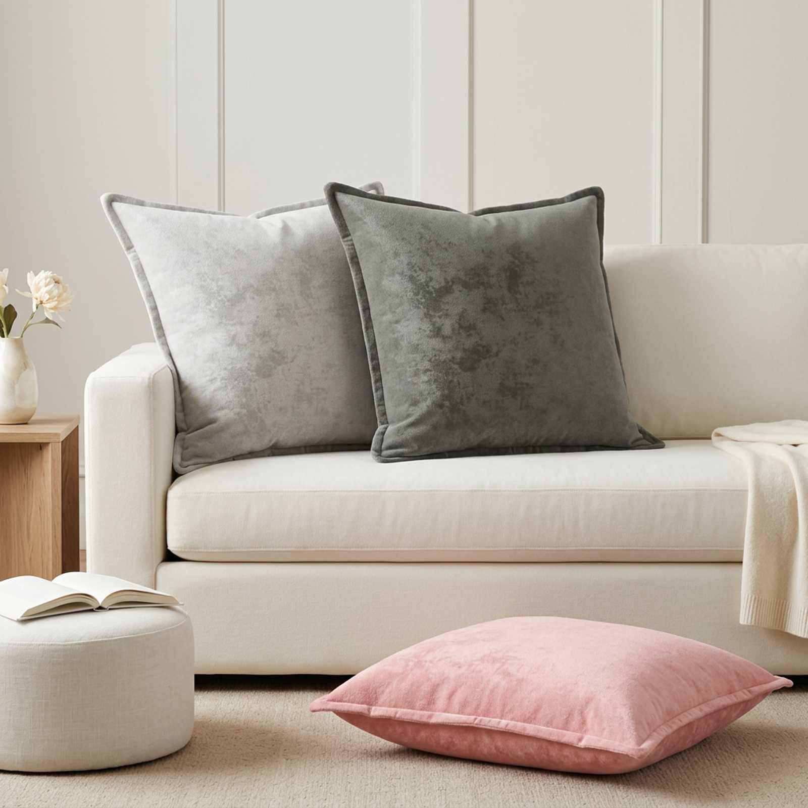 vidaXL Pudebetræk 2 stk. HOUTEN Lyserød 65 x 65 cm Flannel