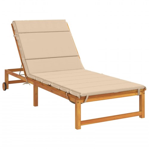 Solsengspude GEMERT - cremefarvet 200 x 70 x 3 cm