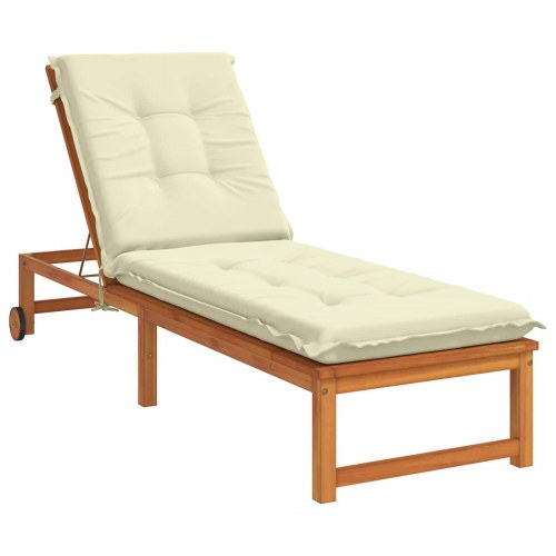 Solsengspude GEMERT - cremefarvet 190 x 60 x 9 cm