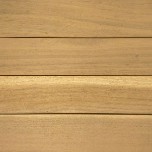 Sengestel med polstret hovedgavl 100 x 200 cm - hvidvasket og taupe