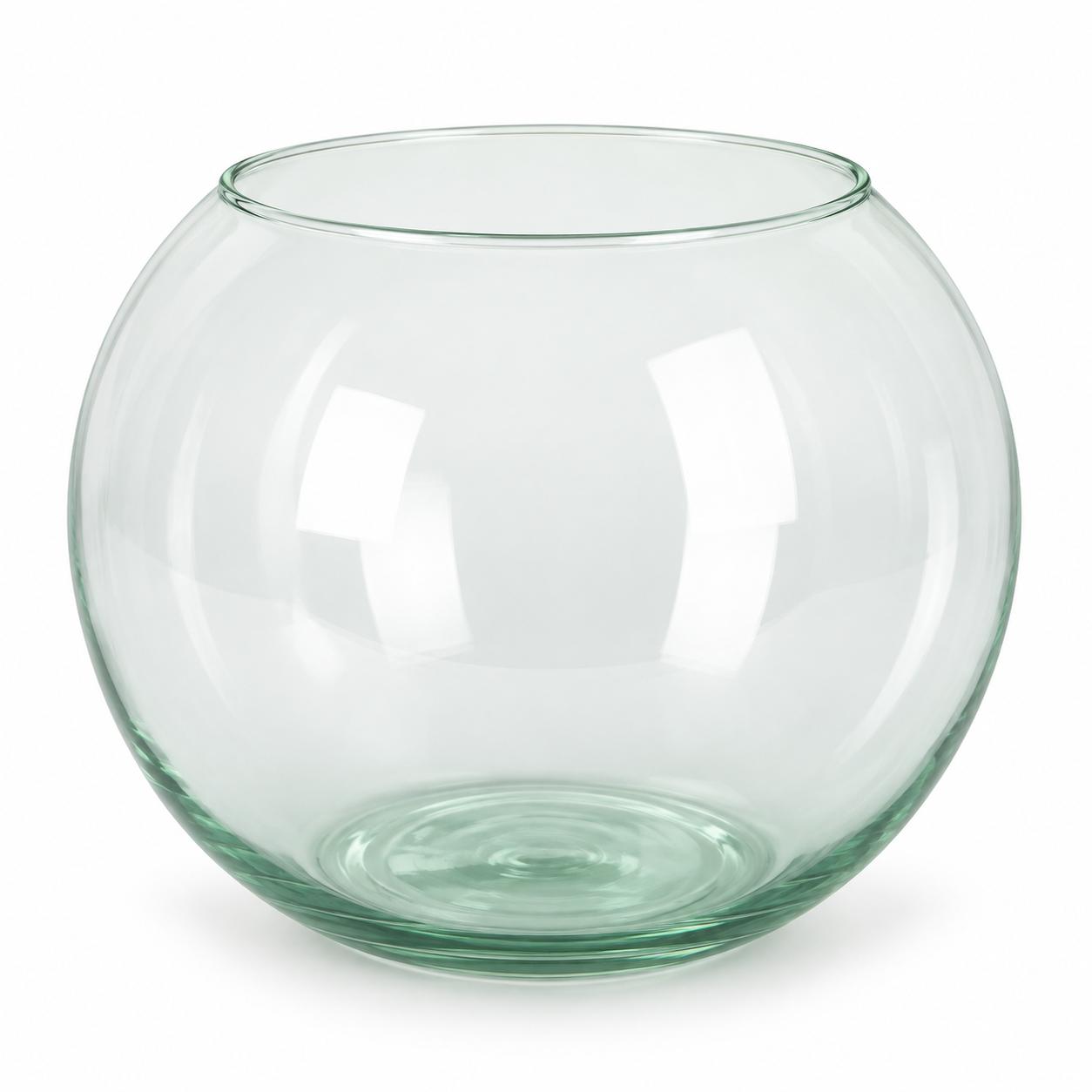 Rustik glasbowle Ø25 cm - grønligt glas - La Mediterránea