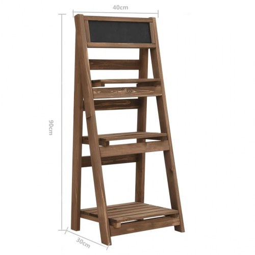 Plantestativ med tavle i 3 niveauer - 40 x 30 x 90 cm (OUTLET A)