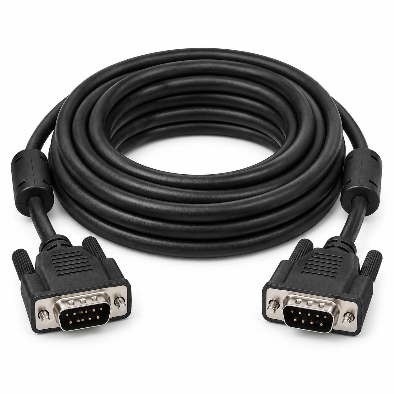 4World 06099 VGA/SVGA-kabel 10 m - han/han med ferritfiltre
