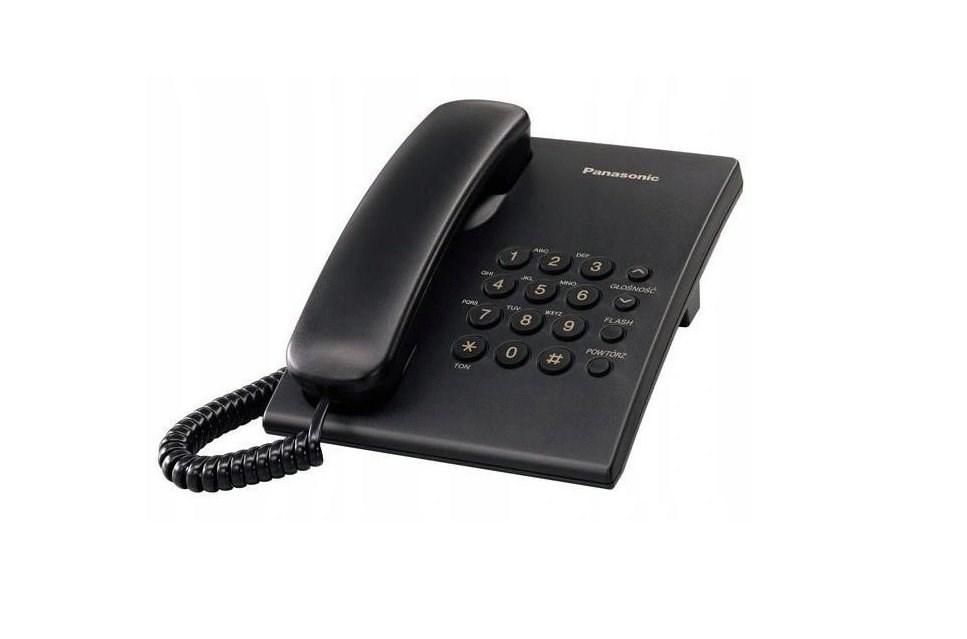Fastnettelefon Panasonic KX-TS500PDB analog - sort