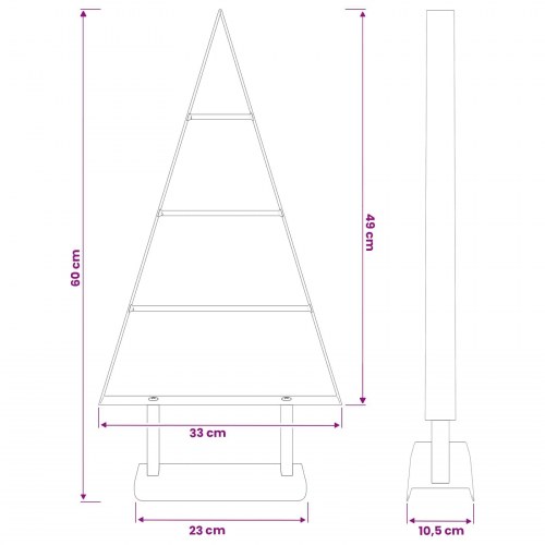 Metaljuletræ KUOPIO 60 cm - hvid