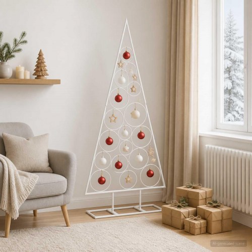 Metal juletræ KUOPIO 125 cm - hvid