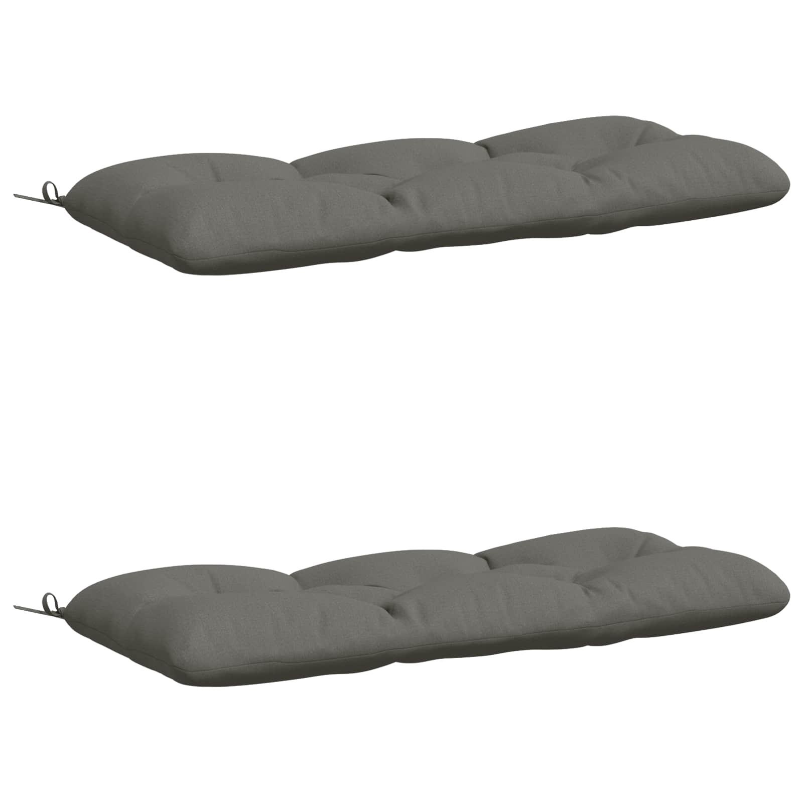 Bænkepuder VIANEN 2 stk. - grå 130 x 50 x 12 cm
