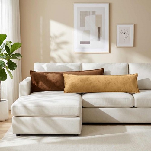 Pudebetræk HOUTEN 2 stk. gråbrun 40 x 145 cm flannel