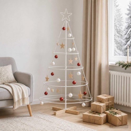 Metaljuletræ KUOPIO 125 cm - hvid