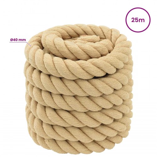 Universaltov i PP 40 mm 25 m - naturfarvet