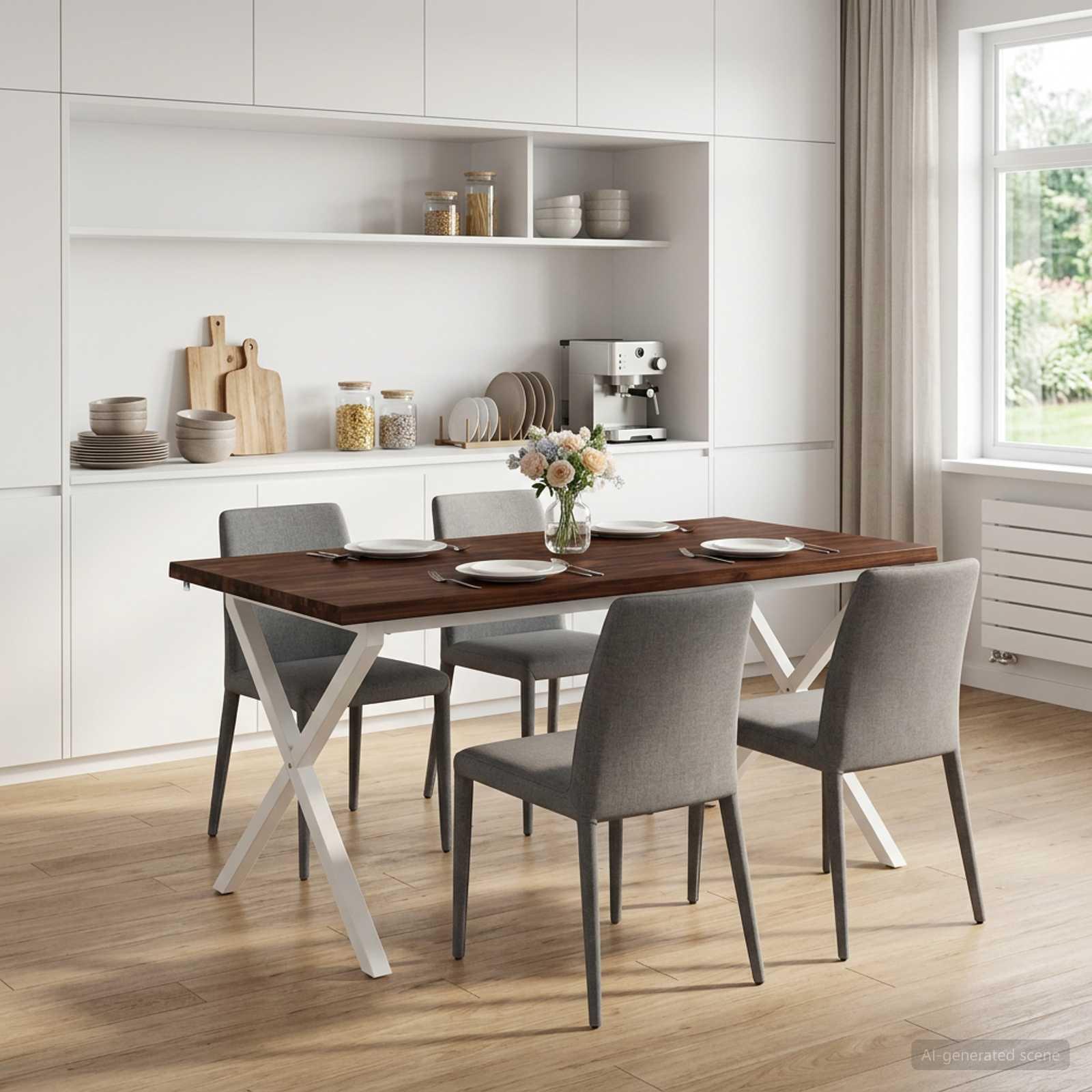 vidaXL Dining table med live edge 160 x 80 x 75 cm Massivt Akacietræ
