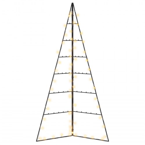 Metaljuletræ KUOPIO med LED - 140 cm, sort