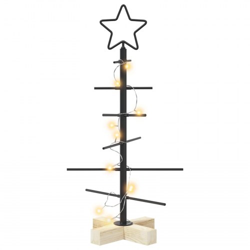 Metal juletræ KUOPIO 60 cm med LED - sort/varm hvid