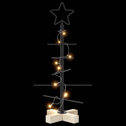 Metal juletræ KUOPIO 60 cm med LED - sort/varm hvid