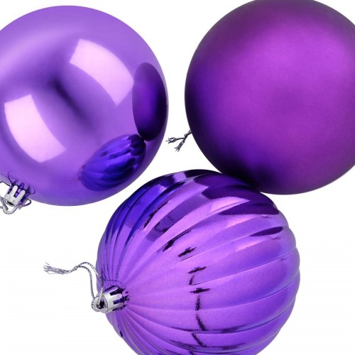 Julekuglesæt 4 stk. lilla 20 cm