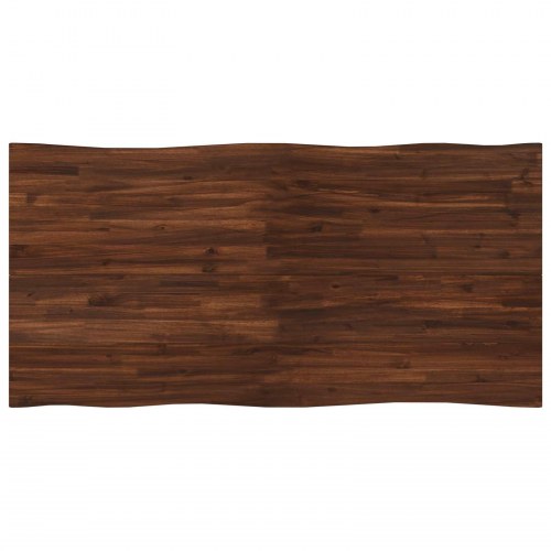 Spisebord med live edge i massivt akacietræ 160 x 80 cm