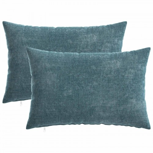 Pyntepuder blå 40 x 60 cm chenille - 2 stk.