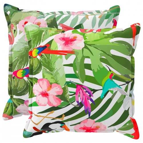 Pyntepuder HOUTEN 2 stk. - flerfarvet 80 x 80 cm