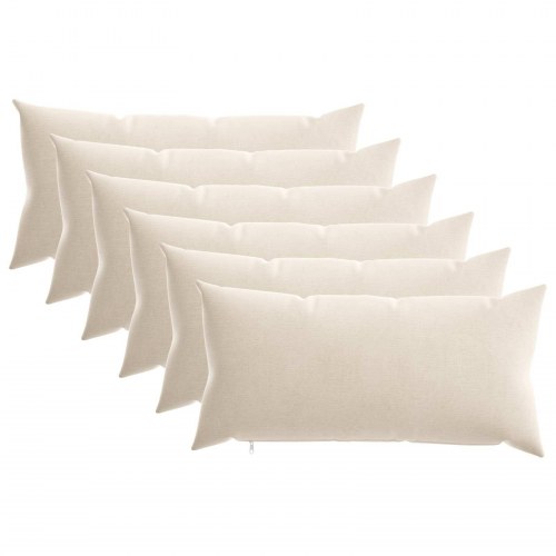 Pyntepuder HEERLEN 6 stk. - cremefarvet 40 x 80 cm